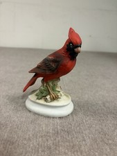 Vintage Lefton Cardinal Figurine KW395 Hand Painted Porcelain Red Bird Japan picture