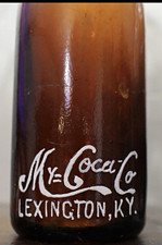 My Coca-Co Straight Side Lexington, KY Registered Amber Brown Soda Bottle picture