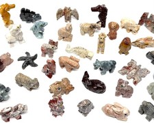 Soapstone Animals, Hand Carved: Wholesale Bulk Lot (Small Miniature Figurines) picture