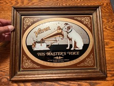 Vintage RCA Victor His Master's Voice Advertising Mirror 12 X 13 picture
