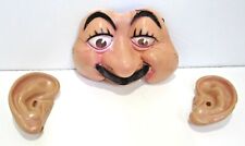 1960's French Haloween Mask Dress Up Plastic Mustache Half Mask & Ears- Jh picture