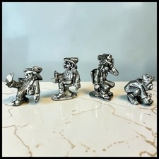 Vintage Boyd Perry Pewter Western Figurines Set of 4 Gamblers Prospector PH picture