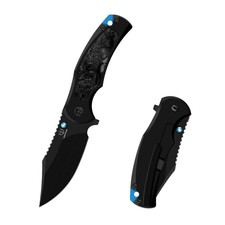 Sharp Blade Titanium Frame Lock Flipper Knife 14C28N Carbon Fiber picture