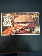 1968 McDonald’s New BOG MAC 3D Lenticular Coupon Postcard, Fullerton, California picture