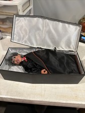 Vampire Dracula In Coffin Vintage 90s Animated Halloween Lights Up 1990 Tested picture