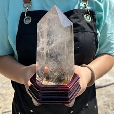 ALL 3.9LB Natural Smoky Phantom Quartz Obelisk Crystal Wand Point Healing G8066 picture