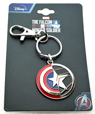 Marvel Comics Captain America Winter Soldier Shield Metal Key Chain New NOS MIP picture