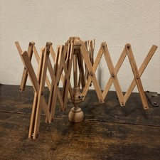 Vintage Wood Yarn Winder Swift Umbrella Style Expansion Knit Crochet VGUC picture