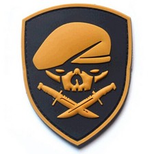 3D PVC SPECIAL FORCES SKULL MEDAL OF HONOR MOH RANGER 75th REGIMENT HOOK PATCH picture
