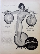 1950 Jantzen Girdles Original Vintage Print Ad Fashion Figure Wall Art Decor  picture