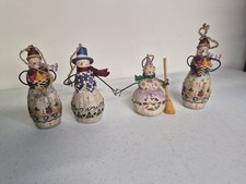 2003 Jim Shore Heartwood Creek Snowman lot of four picture