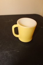 Vintage Fire King Yellow D-Handle Mug Made in USA Milk Glass No. 22 picture