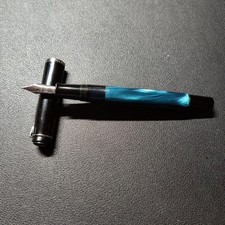 Pelikan fountain pen petrol marble EF extra fine point m205 picture