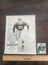 c. 1948 Dick Barwegen Football Photo Colts  – Same Image as 1950 Bowman Card  picture