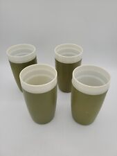 Vintage MCM Royal Satin Therm-O-Ware Drinking Tumbler Insulated Cup Lot x 4 FOUR picture