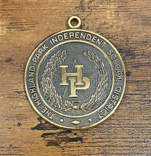 The Highland Park Independent School District HP Medal Pendant Dallas Texas EUC picture