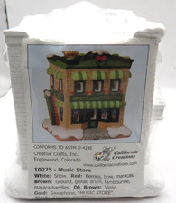 California Creations Christmas Village Music Store 10275 Creative Crafts picture
