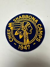 1947 Chief Shabbona Camps Felt Camp Patch picture