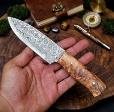 Custom HandMade Forged Damascus Steel Fixed Blade Hunting Skinning knife 2669 US picture