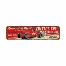 VINTAGE EVIL SPEED SHOP DEVIL CAR RACING 20