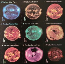 2022 SUN SCIENCE SHEET OF 20 FIRST CLASS LETTER STAMPS  picture