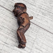 Antique Late 1800s Black Forest Man Hand Carved Pipe Rare Piece  picture