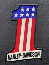 100% Authentic Rare Harley Davidson #1 Evel Knievel Large Patch Iron on or Sew picture
