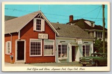 Hyannis Port Cape Cod Massachusetts Post Office Store Curt Teich Postcard PC307 picture