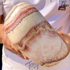 7.83LB Large beautiful Natural Red striped Pork Stone Landscape mineral specimen picture