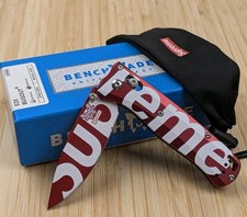 Benchmade 535 SUPREME BUGOUT Red & White Folding Pocket Knife w/ Belt Clip, NEW picture