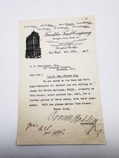 1904 Franklin Trust Company Brooklyn NY Bank Letter Leap Year Ebbets Mortgage picture