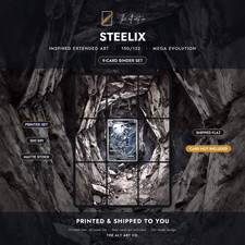 Pokemon Steelix 150/132 Mega Evolution Extended Art Binder Insert 3x3 9-Pocket picture