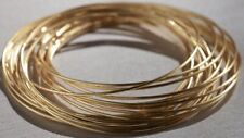 OTM Fashion Jewelry THIN GOLDTONE BANGLE Silvertone Metal Alloy Retired picture