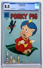 PORKY PIG 48 ◉ CGC 8.0 * 1956 DELL LOONEY TUNES * Golden Age * NEW CASE 👀 picture
