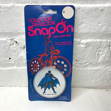 VINTAGE BATMAN SNAP ON BIKE REFLECTOR SUPERFRIENDS RARE DC JLA NEW 1978 picture