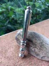Early 20th Century Silver Plated Brass Custom Tobacco Pipe Tamper picture