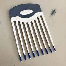 Vtg 90s Goody Color Dip Hair Pick Lift Comb Blue White Retro Styling Nostalgic picture