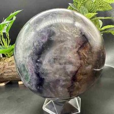 10.26LB Natural Fluorite Quartz Sphere Crystal Energy Ball Reiki Healing Gem picture