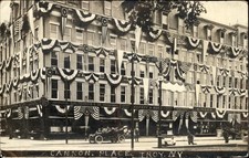 Troy NY Decorated Building Cannon Place 1900s-10s Real Photo Postcard bhn picture
