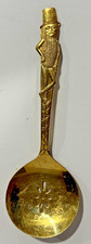 VINTAGE PLANTER'S MR. PEANUT GOLD SERVING SPOON picture