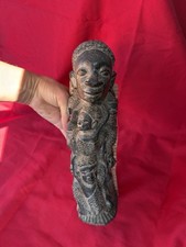 VTG SACRED FAMILY African Ebony Wood Carving Family Tree picture
