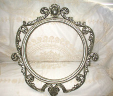 SUPERB Vintage Ornate Baroque Arcantus Leaf Design Round Picture Frame 25 x 24 picture