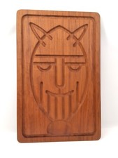  Vintage Danish Skjode Skjern Teak Wood Viking Cutting Board - Gorgeous picture