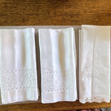6 Antique Pillow Layovers? Linen 12x15 came from Europe BEAUTIFUL picture
