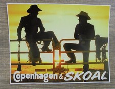 COPENHAGEN/SKOAL 2 COWBOYS ON FENCE ADHESIVE BACK WINDOW STICKER picture
