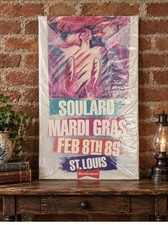 Vintage 1989 Soulard Mardi Gras Poster St Louis Budweiser Beer Advertising Art picture