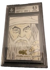 2022 Cryptozoic Ian McKellen GANDALF Lord of Rings Sketch Card BGS 8.5 1/1 picture