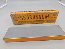 Vintage Carborundum Sharpening Stone #119 With Original Box— 8x2x3/4 Brand New picture