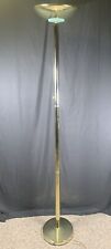 ✨Vtg Halogen Torchiere Brass Floor Lamp Spaceship 72” Dimmable Postmodern 90s✨ picture