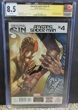 AMAZING SPIDER-MAN #4 CGC 8.5 2014 SIGNED 2X STAN LEE & DAN SLOTT 1st SILK App picture